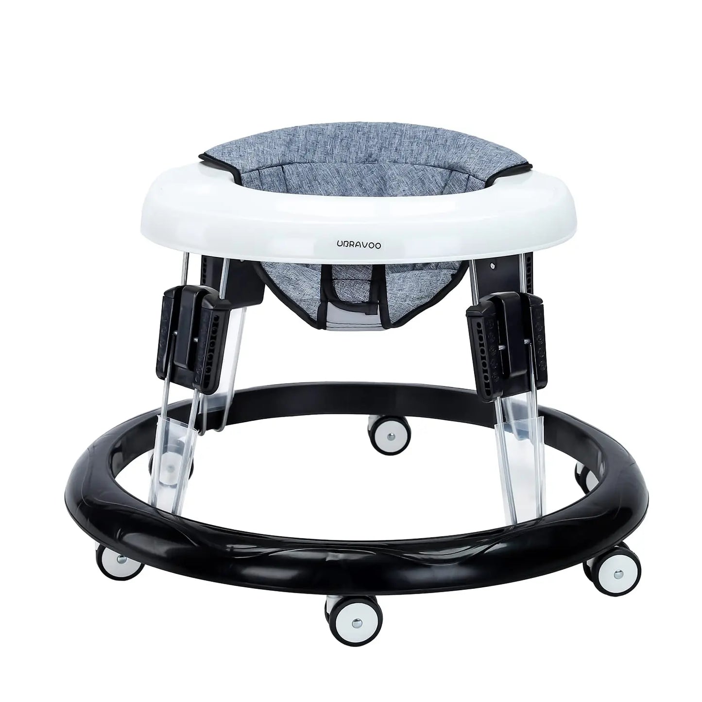 Adjustable Baby Walker Aids, Easy to Clean Tray, Universal Rollator, Anti-Rollover Folding Walker for Girls & Boys 6-18 Months