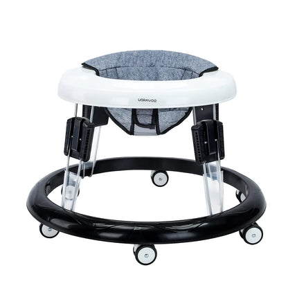 Adjustable Baby Walker Aids, Easy to Clean Tray, Universal Rollator, Anti-Rollover Folding Walker for Girls & Boys 6-18 Months