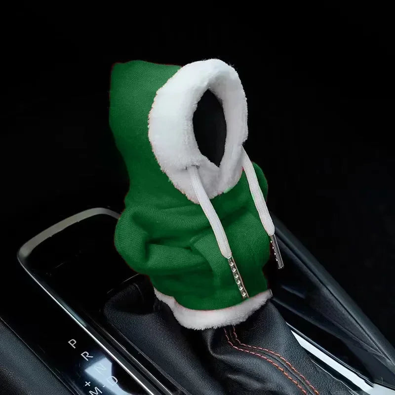 Car Hoodie Handle Shark Cute Hoodie Car Gear Shift Knob Cover Short Plush Manual Handle Gear Auto Interior Accessories