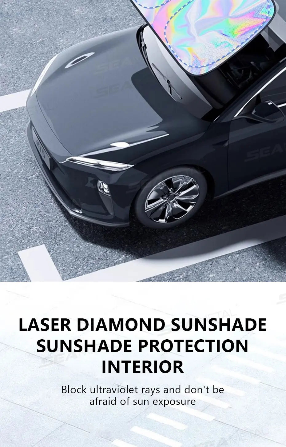 SEAMETAL Car Windshield Sun Shade Five-layer Front Window Sunshade Windshield Sun Protection Cover UV Blocker Summer Car Covers