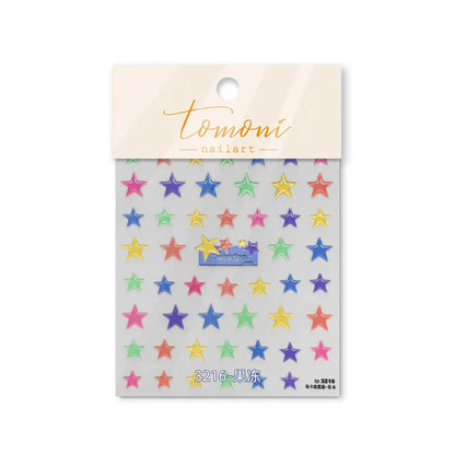 Line Flower Powder Blusher Love Heart High Quality Jelly Series Adhesive Nail Sticker Nail Art Decoration Decals Design T-2830