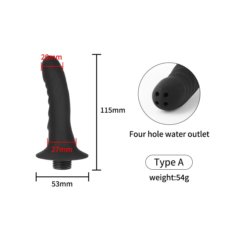 Soft Silicone Enema Kit  Multi Size Vaginal Anal Douche Heads  Professional Intimate Cleaning for Constipation Relief  Adult Toy