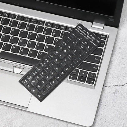 Non-slip Arabic Deutsch Spanish Keyboard Stickers Russian Letter Alphabet Layout English Wear-resistant Keyboard Covers