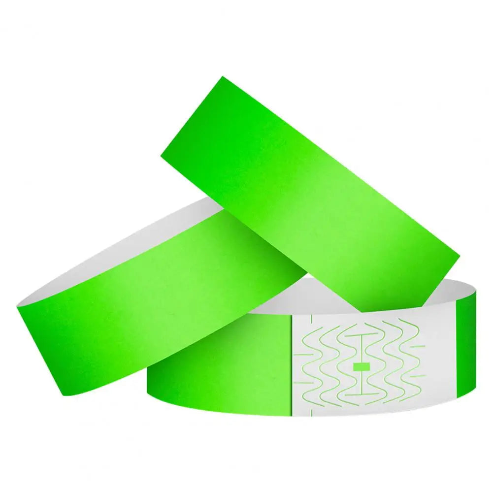 100Pcs Synthetic Paper Wristbands Disposable Waterproof Wrist Strap Event Identification Bracelets Removable Wristband Tape