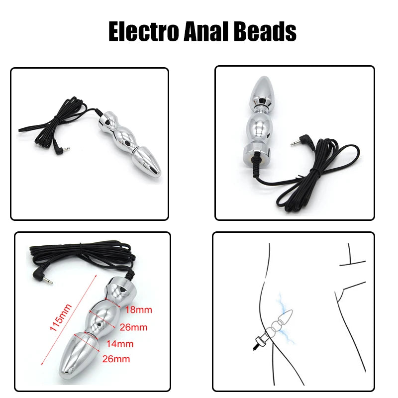 Strongest BDSM Electro Stimulation E-Stim Host Medical Themed Sex Toy Anal Plug Cock Ring Urethral Sound Dilator Pads For Men