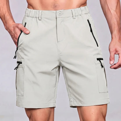 Men's Cargo Shorts; Summer Waterproof Breathable Comfortable; Multi-Pocket; Outdoor Casual Sports Beach Pants; Elastic Waistband