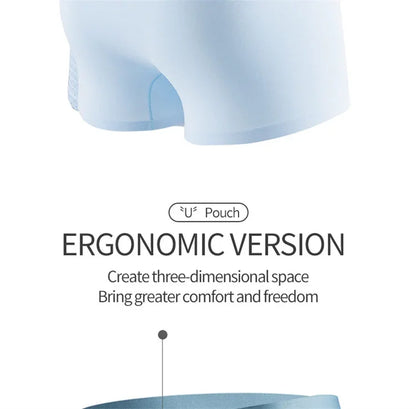 MiiOW 4Pcs Sexy Cotton Men Underpants Boxers Graphene Antibacterial Innerwear Man Underwear Breathable Men's Panties Underpants