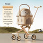 Portable Pet Separable Stroller One Click Easy Fold Cat Carrier Universal Compact Lightweight Baby Dog Travel Pushchair