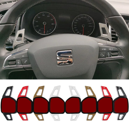 Car Steering Wheel DSG Shift Paddle Extension Stickers For Seat Alhambra Ateca Leon 5F FR Tarraco Ibiza 6P Cupra ST Accessories