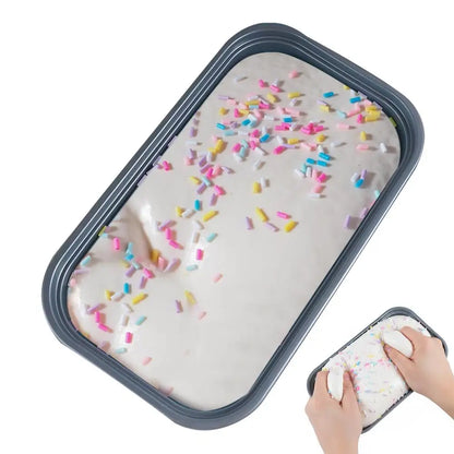 Sticky Box Cake Squishy Toy Slow Rising Squeeze Toy Butter Ice Cream Box Squishy Fidget Toy Anti Stress Release Hand Relax Gift