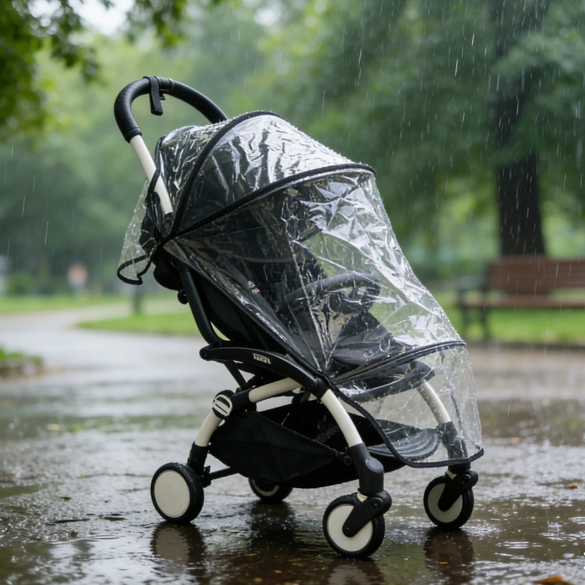 Stroller Rain Cover for Babyzen YOYO/YOYO+/YOYO2 & Stokke YOYO3 - Transparent EVA Weather Protection for Rain, Wind, Snow & Dust