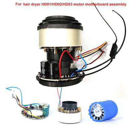 Compatibl HD03 0102 Hair Dryer Universal Motor Control Motherboard Assembly Heating Wire Motor and 220V Repair Replacement Parts