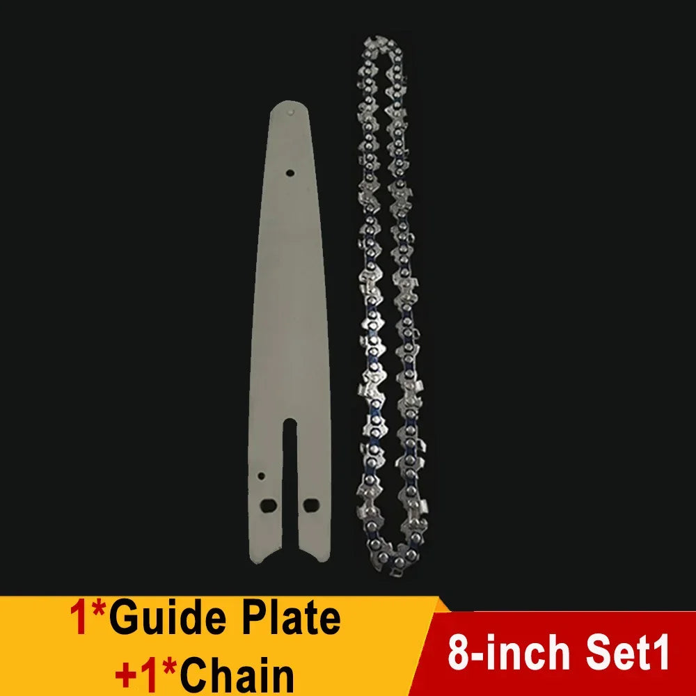 Chain for Mini Chainsaw 8 Inch 1/4"P Electric Saw 45 knots 22 knives Saw Blade Wireless Mini Saw Bar Chain Guid Logging Chainsaw