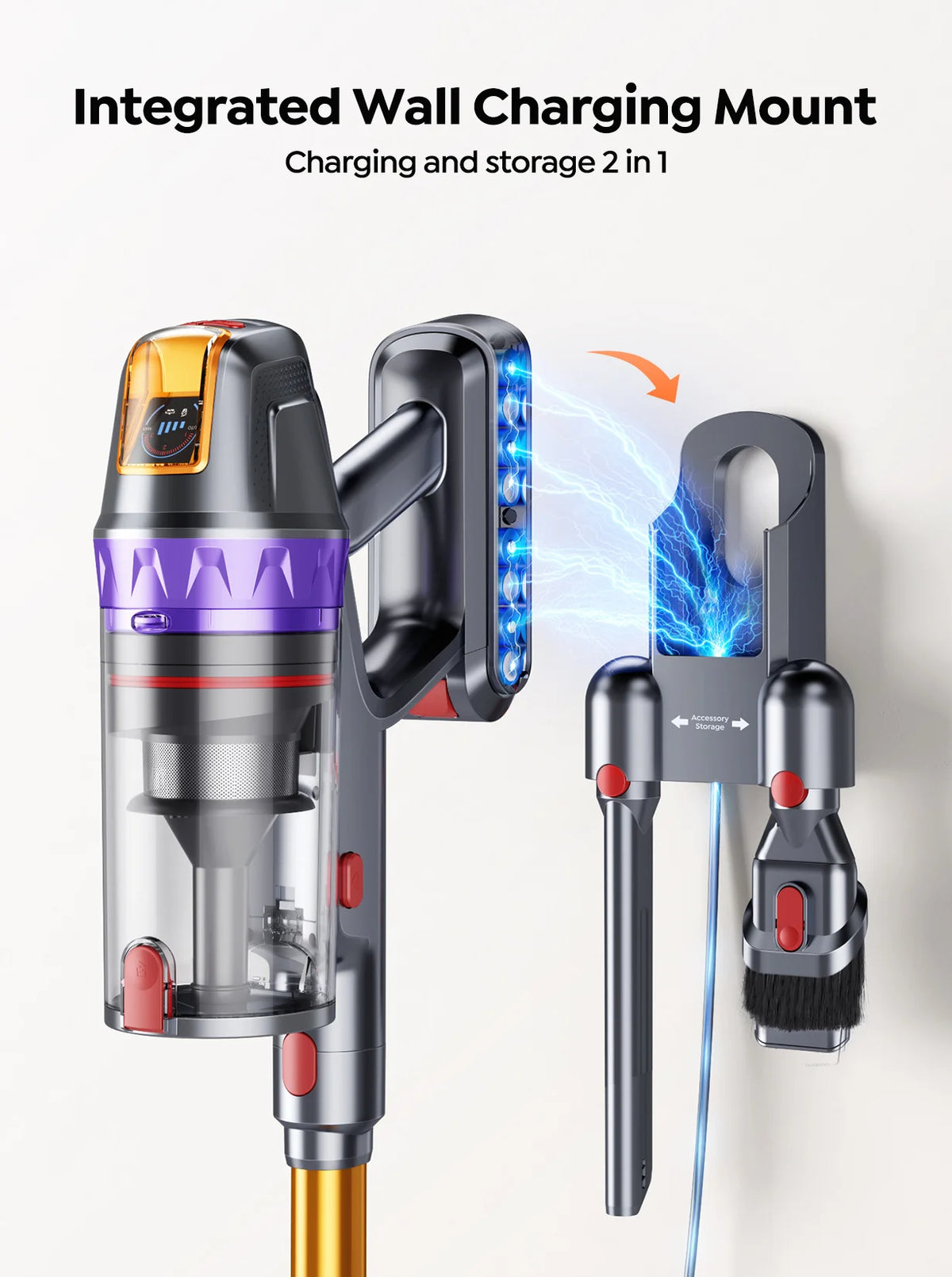 BUTURE VC90 600W 65KPA Suction Power Cordless Vacuum Cleaner Handheld smart Home Appliance Removable Battery Mite Removal Brush