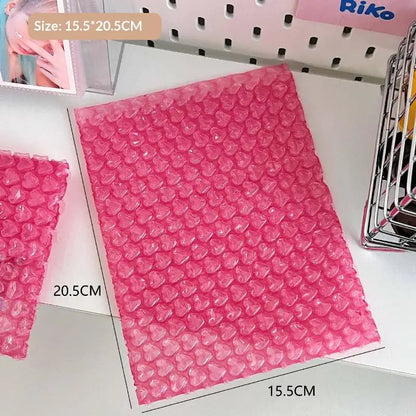 ✔Heart-Shaped Bubble Mailer Padded Envelopes,Cute Pink Bubble Wrap Shipping Bags for Small Business & Gift Packaging