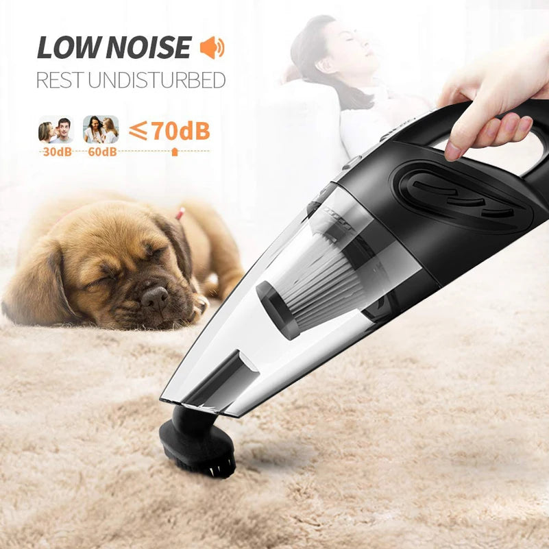 Podofo Vacuum Cordless Powerful Cyclone Suction Portable 120W Rechargeable Car Vacuum Cleaner Handheld Quick Charge
