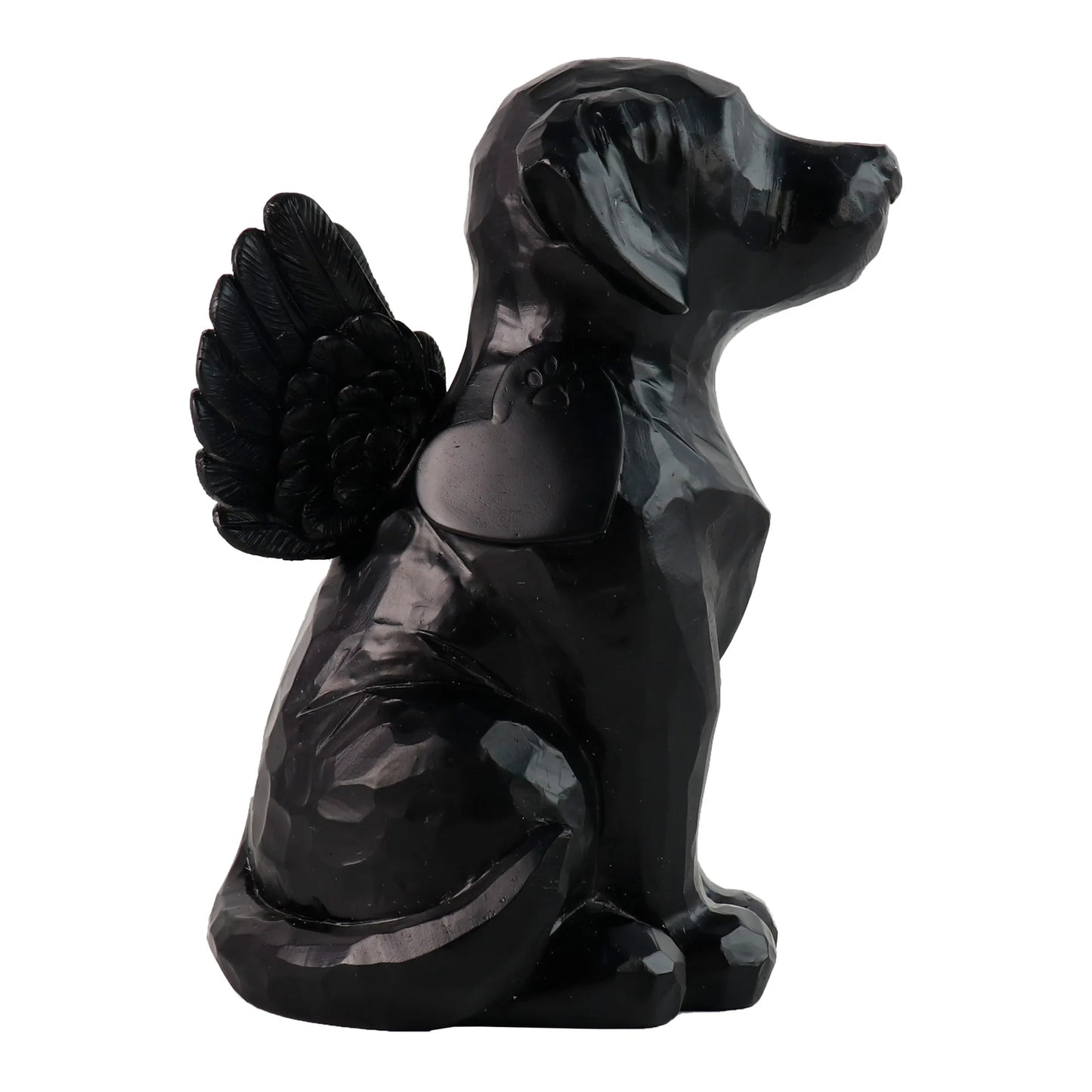 Hot-selling Standing Cat and Dog Urn Amazon Explosion Black Angel Pet Commemorative Urn Sealed Pet Ashes Urn Storage Box