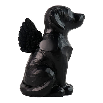 Hot-selling Standing Cat and Dog Urn Amazon Explosion Black Angel Pet Commemorative Urn Sealed Pet Ashes Urn Storage Box
