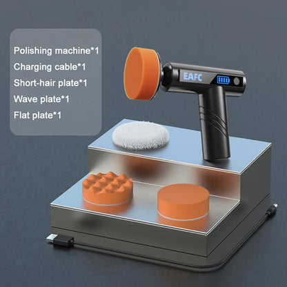 EAFC Car Polisher Handheld Wireless Polisher Glass Oil Film Remover Car Polishing Waxing Machine Power Tool for Car Body Cleanig Waxing Repair