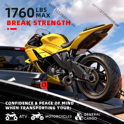 1 Inch 10Ft Auto Retractable Ratchet Strap 800kg Heavy Duty Elastic Fastening Belt for Motorcycle Cargo Fixing