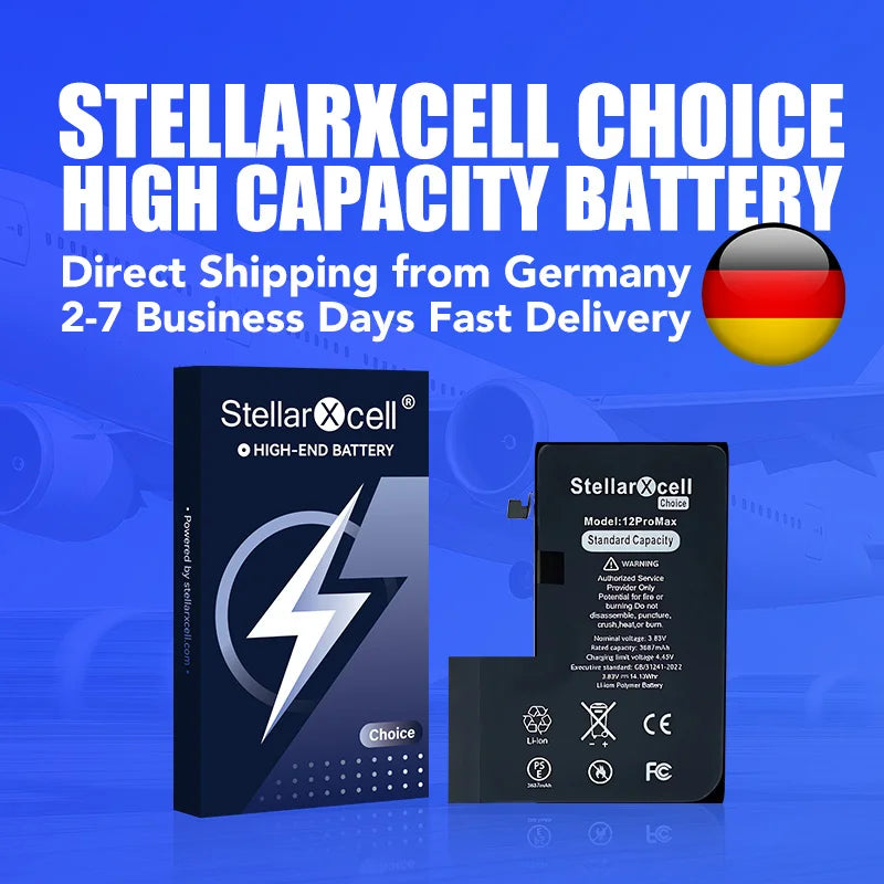 StellarXcell Choice Battery for iPhone 11 12 13 14 15 Mini Plus Pro Promax Original Capacity Replacement Bateria High Quality