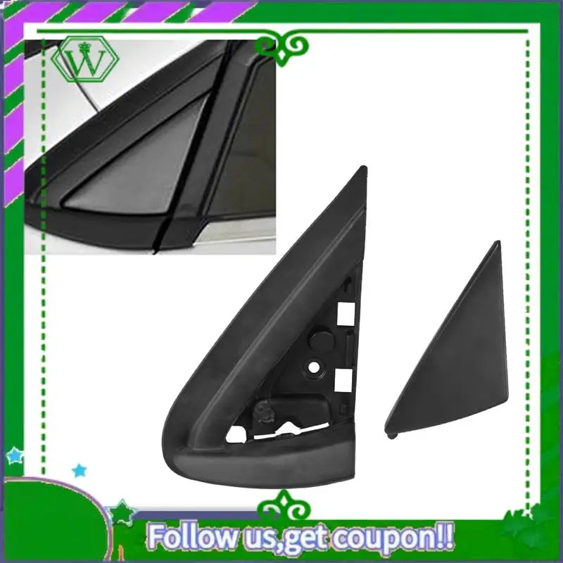 AC34-Car Front Left&Right Window Triangle Plate Side Mirror Corner Triangle Garnish Cover Panel For Citroen C4 C4L 2012-2015