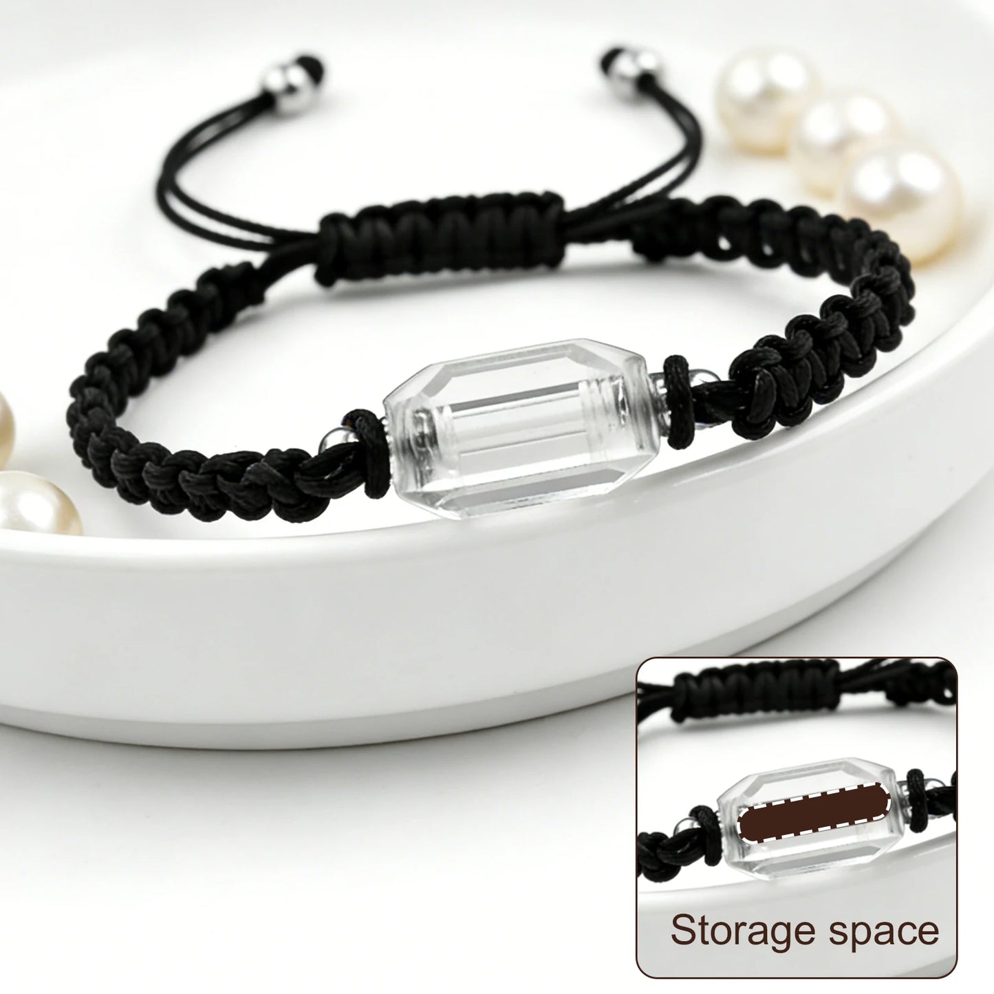 Acrylic Vial Bracelets Cremation Jewelry Urn Bracelet Bangle Rope Handmade Bracelet Adjustable Memorial Keepsakes for Loved Ones