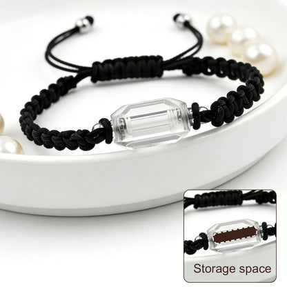 Acrylic Vial Bracelets Cremation Jewelry Urn Bracelet Bangle Rope Handmade Bracelet Adjustable Memorial Keepsakes for Loved Ones