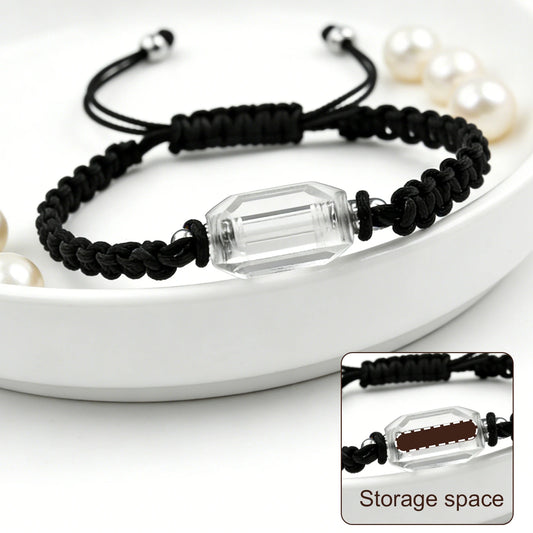 Acrylic Vial Bracelets Cremation Jewelry Urn Bracelet Bangle Rope Handmade Bracelet Adjustable Memorial Keepsakes for Loved Ones