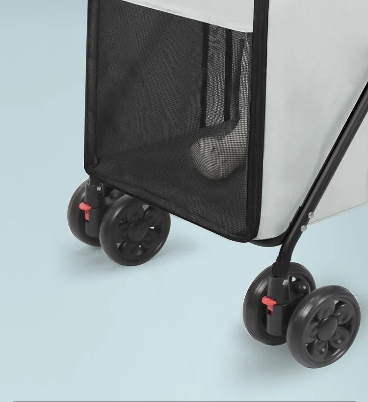 Medium To Large Dog Pet Stroller Multifunctional and Foldable Suitable for Outdoor Travel, Large Size for Commuting and Portable