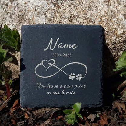 Personalized Dog Memorial Garden Stone Pet Loss Gifts Pet Keepsake Dog Sympathy Gift Pawprint Memorial Stone