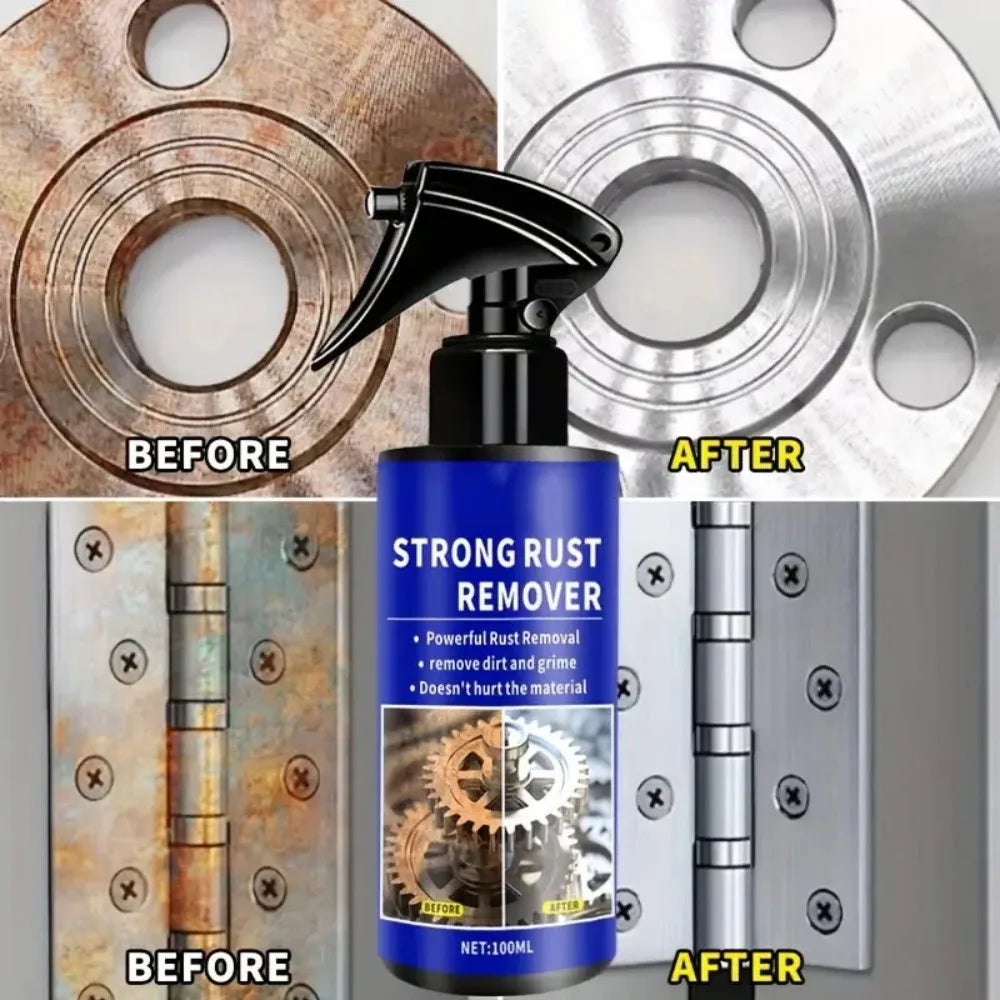 Quick-Acting Car Rust Remover Spray - Care for Auto Exhaust Pipes & Wheel Hubs, Metal Iron Powder Cleaner
