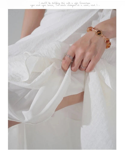 Chic Korea Clothes Summer Women Cute Sweet GIrls Solid Robe Holiday Date High Waist Retro Vintage Wrap One-Piece Lace-Up Skirts