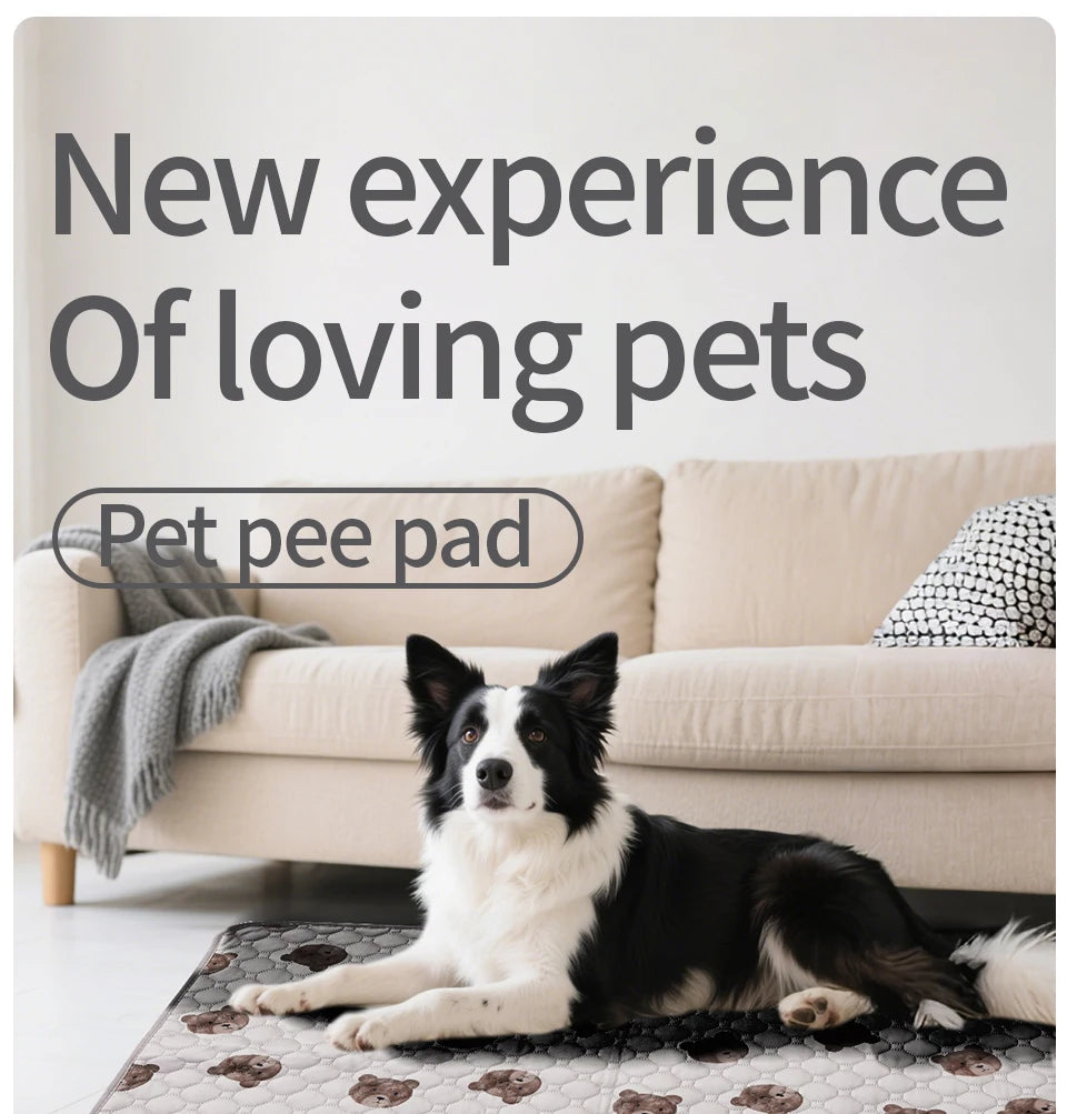 1PC Washable Reusable Pet Mat Training Pad, Suitable for Dogs and Cats, Non-Slip,Dog Cat Pad Blanket,  Pet Accessories