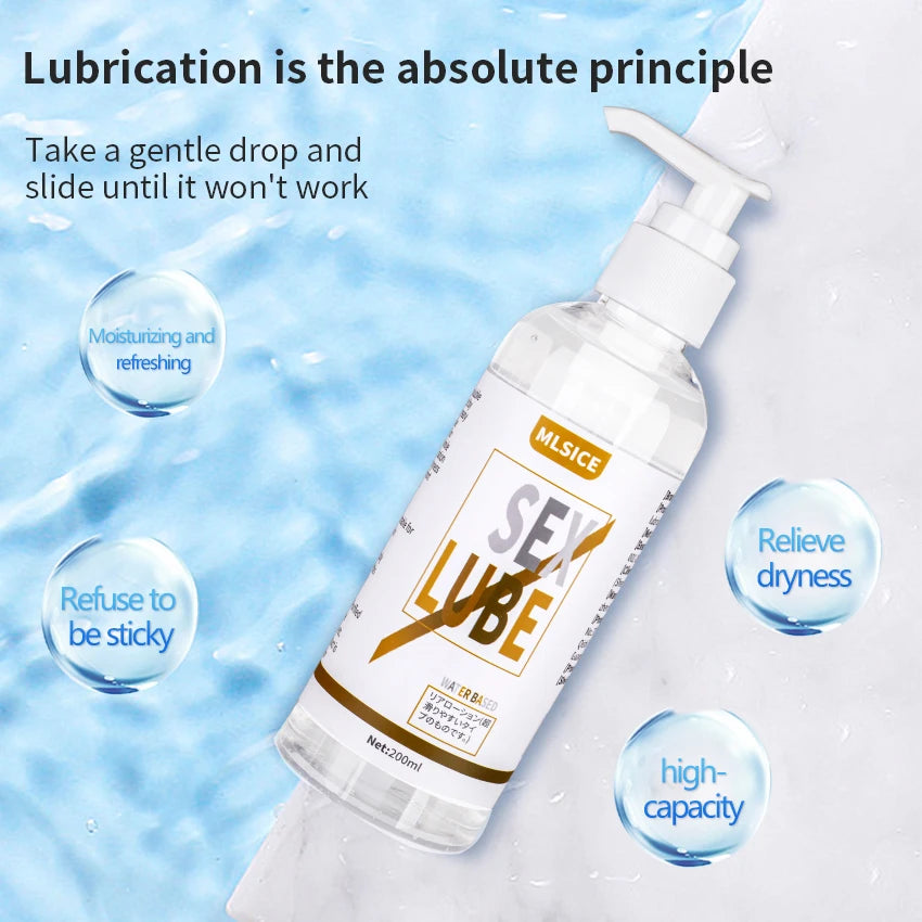 200ml Lubricant For Sex Semen Lube Vagina Man Anal Gay Personal Lubrication Intimate Sexual Water Based Gel Adult Products Shop