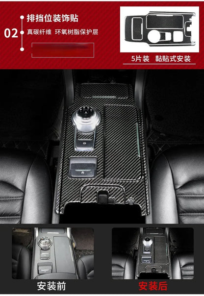 Fit for Ford Fusion Mondeo 2013–2019 Carbon Fiber Style ABS Interior Panel Cover Trim Stickers Car Decor Accessories