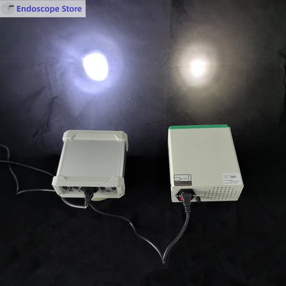 MINI Portable LED 50W 100W Endoscope Optics Microscope Laparoscopy Cystoscopy Light Source and Cable Pets Vet ENT Adjustable