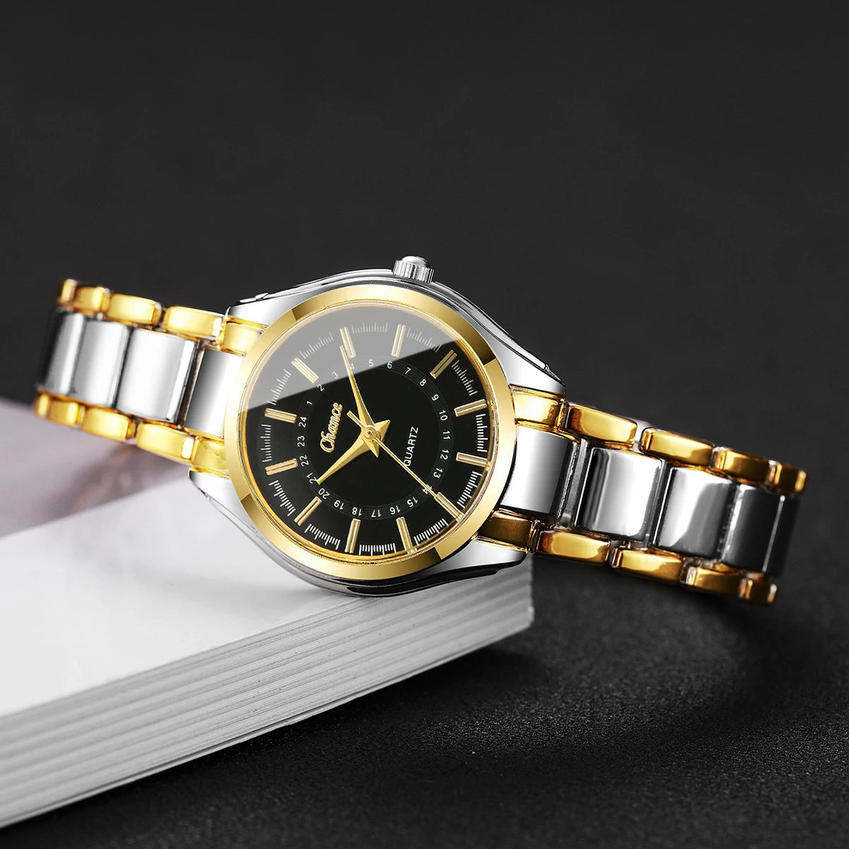 4PCS/Set Fashion Small Dial Women Watches Ladies Luxury Analog Quartz Wristwatch Bracelets Set Reloj Mujer（Without Box）