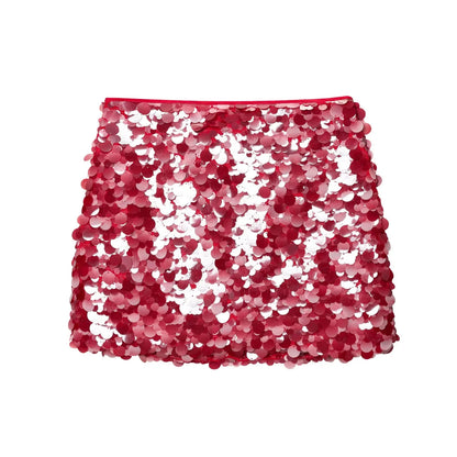 Summer New Women's Design  ort  Skirt with Inner  Bead Decoration Casual Sle Polyester Fiber Knitted A-Line...