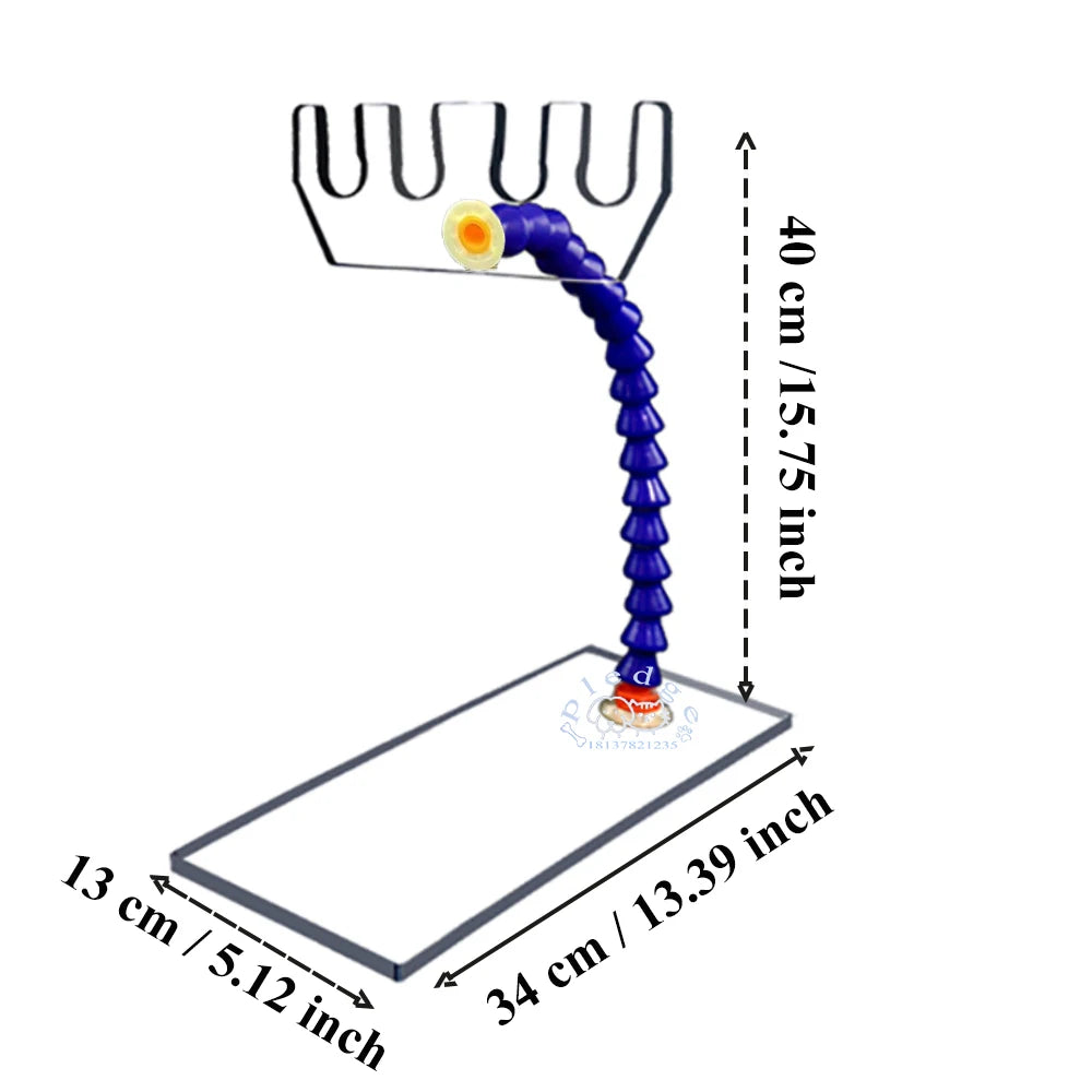 Universal Articulated Ventilator Adjustable Anesthesia Breathing Circuit Holder with Rotational Swivel & Threaded Tube Support
