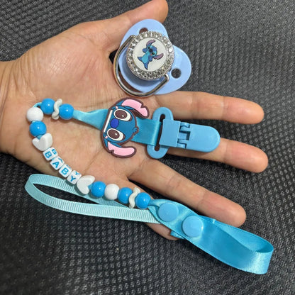 Kawaii Baby  pacifier Newborn pacifier Chain Clip Set Baby pacifier Baby Party Gift Newborn Bath Gift Baby car seat chain clip