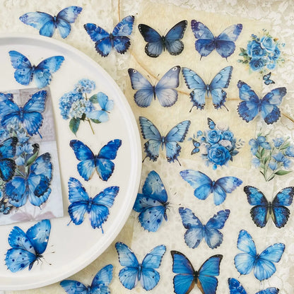 Journamm 40pcs ET Butterfly Stickers Scrapbook Supplies Creative Hand Account Materials Decoration DIY Stickers Junk Journal