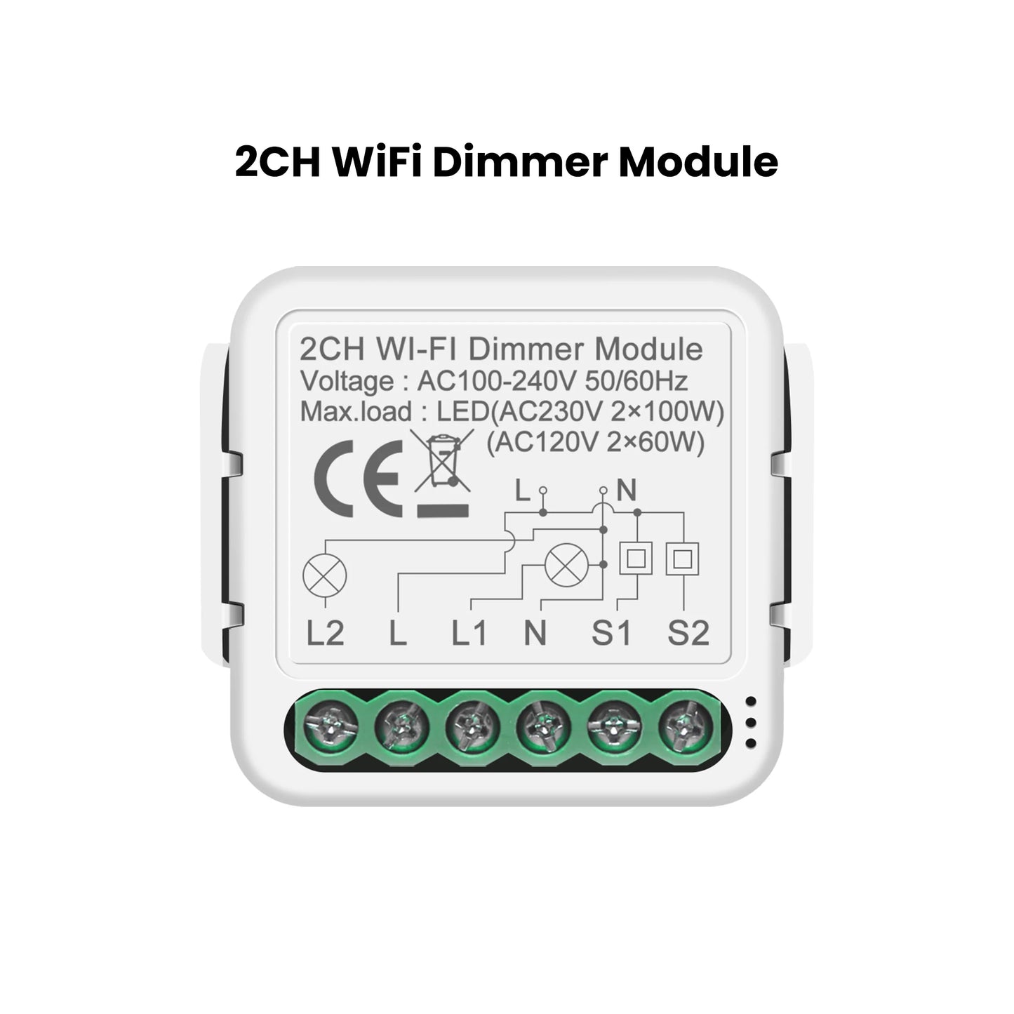GIRIER Tuya Smart ZigBee 3.0 Dimmer Switch Module WiFi Breaker Relay for Dimmable Bulb Supports 2-way Control Works with Alexa