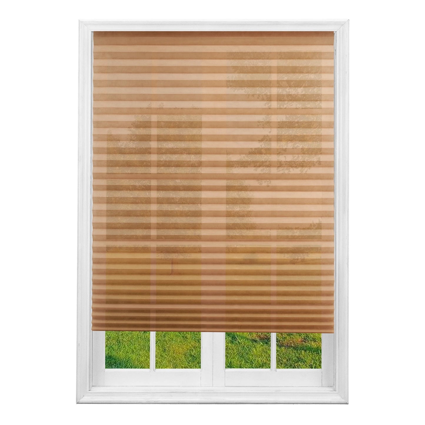 1Pc Shades Self-adhesive Half/Full Windows Nonwoven Folding Curtain Bathroom Balcony Living Room Balcony Curtains Pleated Blinds