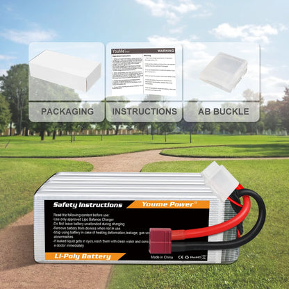 Youme 6S 22.2V 6500mah 5200mah RC Lipo Battery 22.2V XT60 XT90 EC5 RC Airplane Helicopters Car Boat Truck Parts