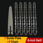 8 Inch Saw Bar 1/4"P Electric Saw 45 knots 22 knives Electric Chain Saw Guide Replacement Mini Steel Chainsaw Chains Garden Tool