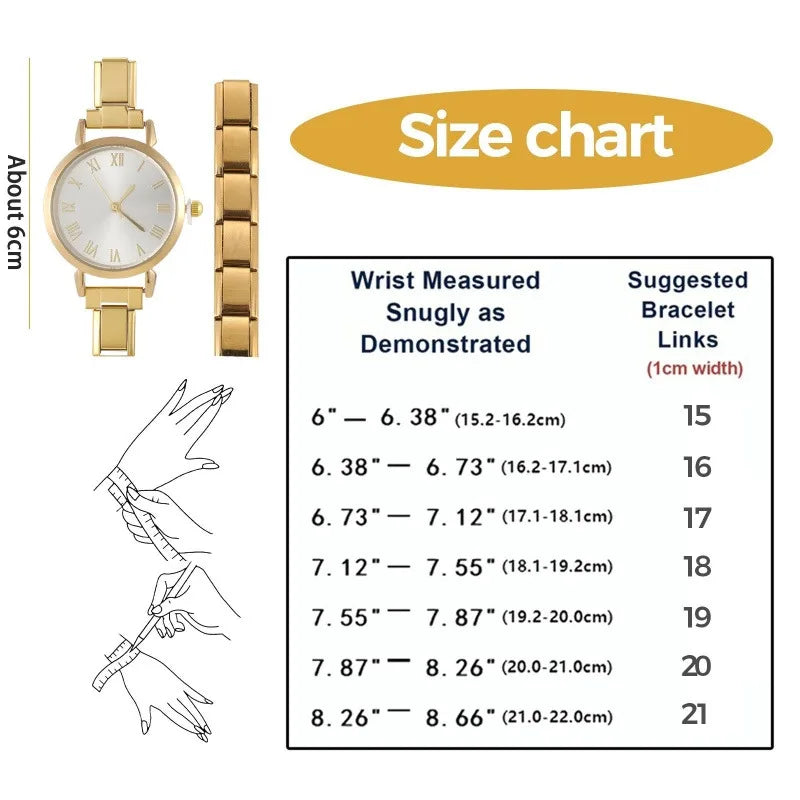 Fashion High Quality Men Women's Stainless Steel Square Round Shiny Zircon Watch Bracelet For Friend Birthday DIY Jewelry Gift