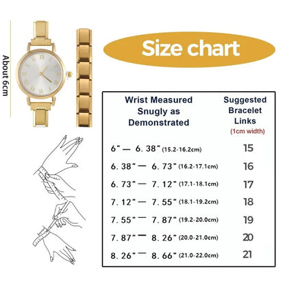 Fashion High Quality Men Women's Stainless Steel Square Round Shiny Zircon Watch Bracelet For Friend Birthday DIY Jewelry Gift