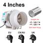 4 5 Inch 220V Ventilation Flow Fan Exhaust Fans Home Inline Pipe Duct Extractor Kitchen Toilet Air Clean Ventilator Diagonal