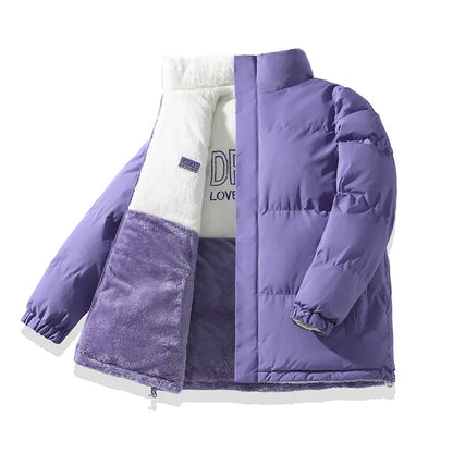 New Couple's Fashionable Versatile Windproof Neutral Cotton Jacket Outdoor Thick Warm Comfortable Breathable Double-sided Jacket